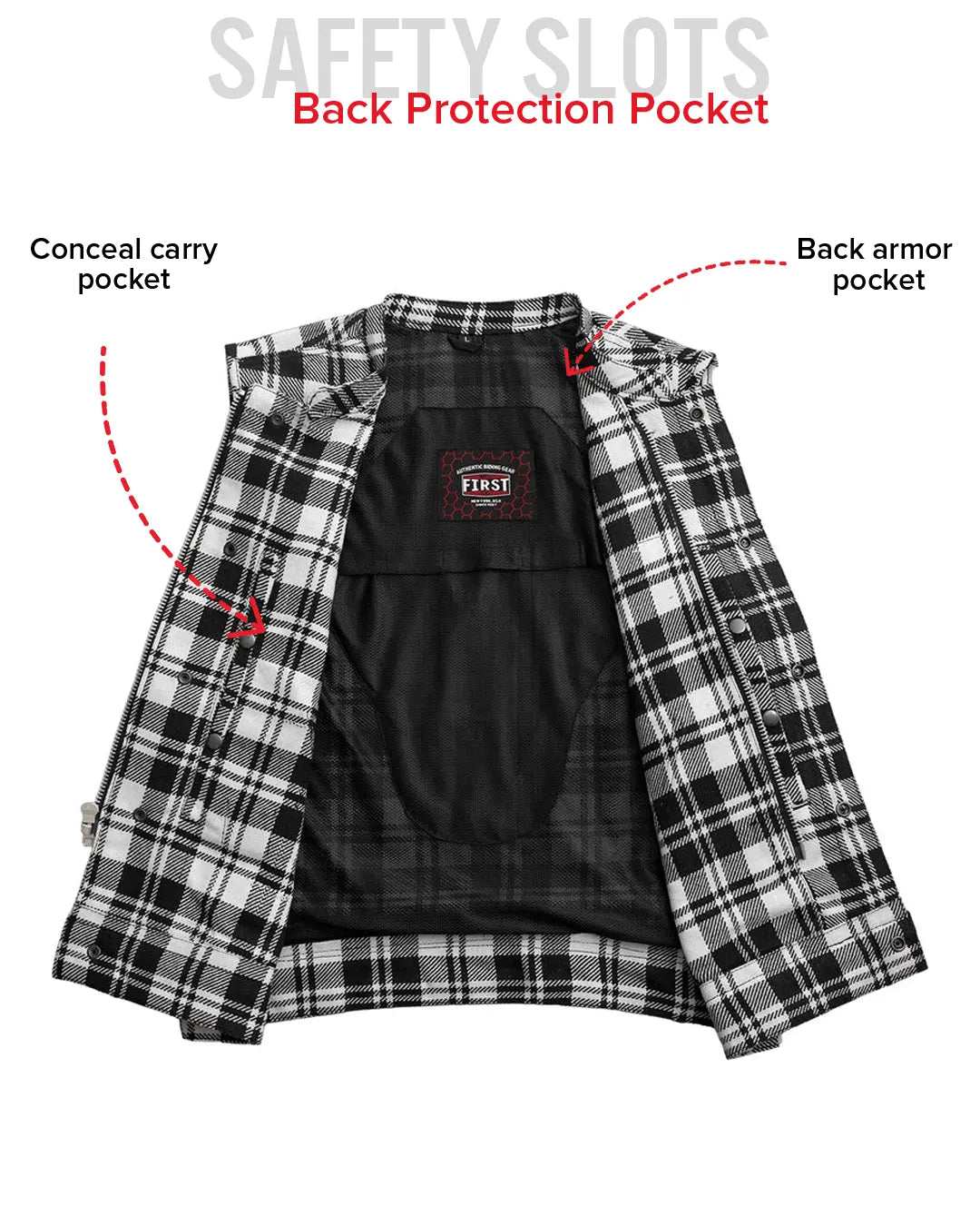 Sharp Shooter Moto Men's Canvas Vest - Recycled Men's Canvas Vests Vests
