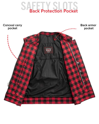 Sharp Shooter Moto Men's Canvas Vest - Recycled Men's Canvas Vests Vests
