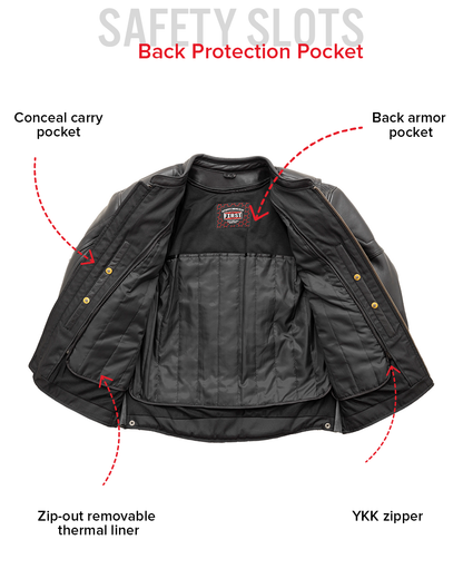 Chaos - Men's Leather Motorcycle Jacket Men's Leather Jacket Jackets
