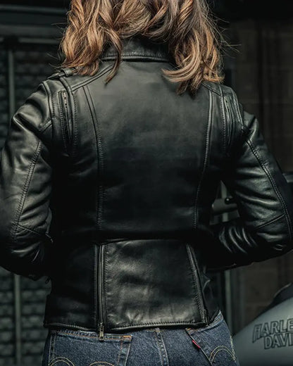 Bloom - Women's Motorcycle Leather Jacket Women's Leather Jacket Jackets