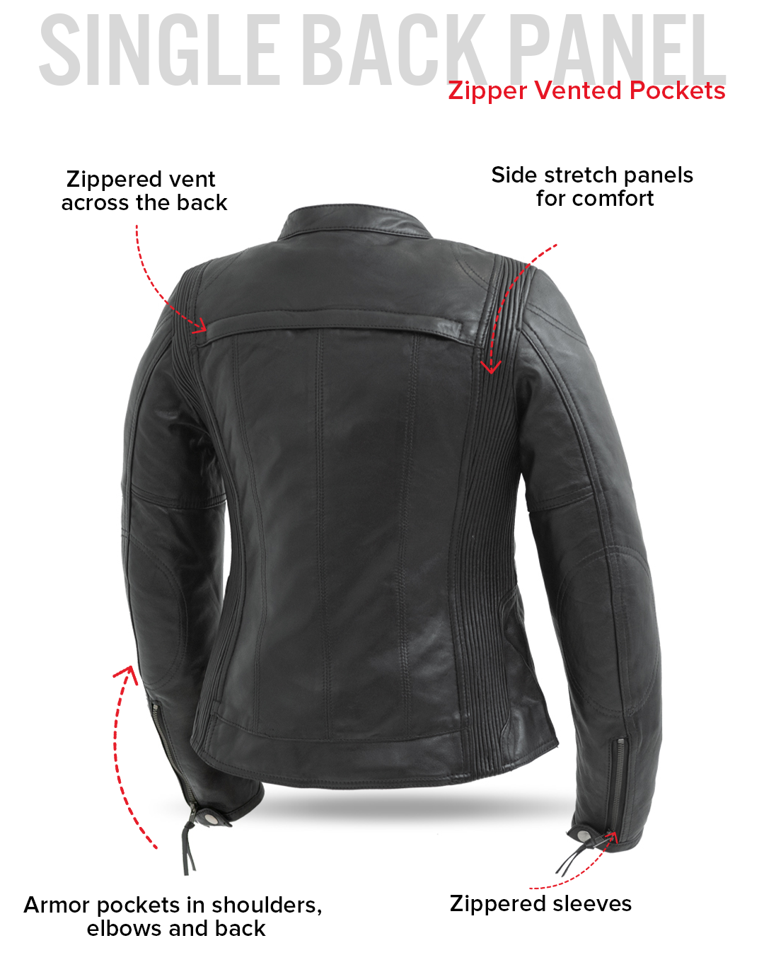 Supastar - Womens Motorcycle Leather Jacket Women's Leather Jacket Jackets
