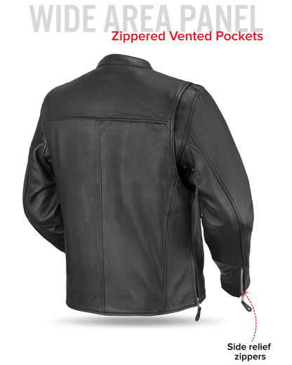 Ace Men's Leather Motorcycle Jacket Men's Leather Jacket Jackets