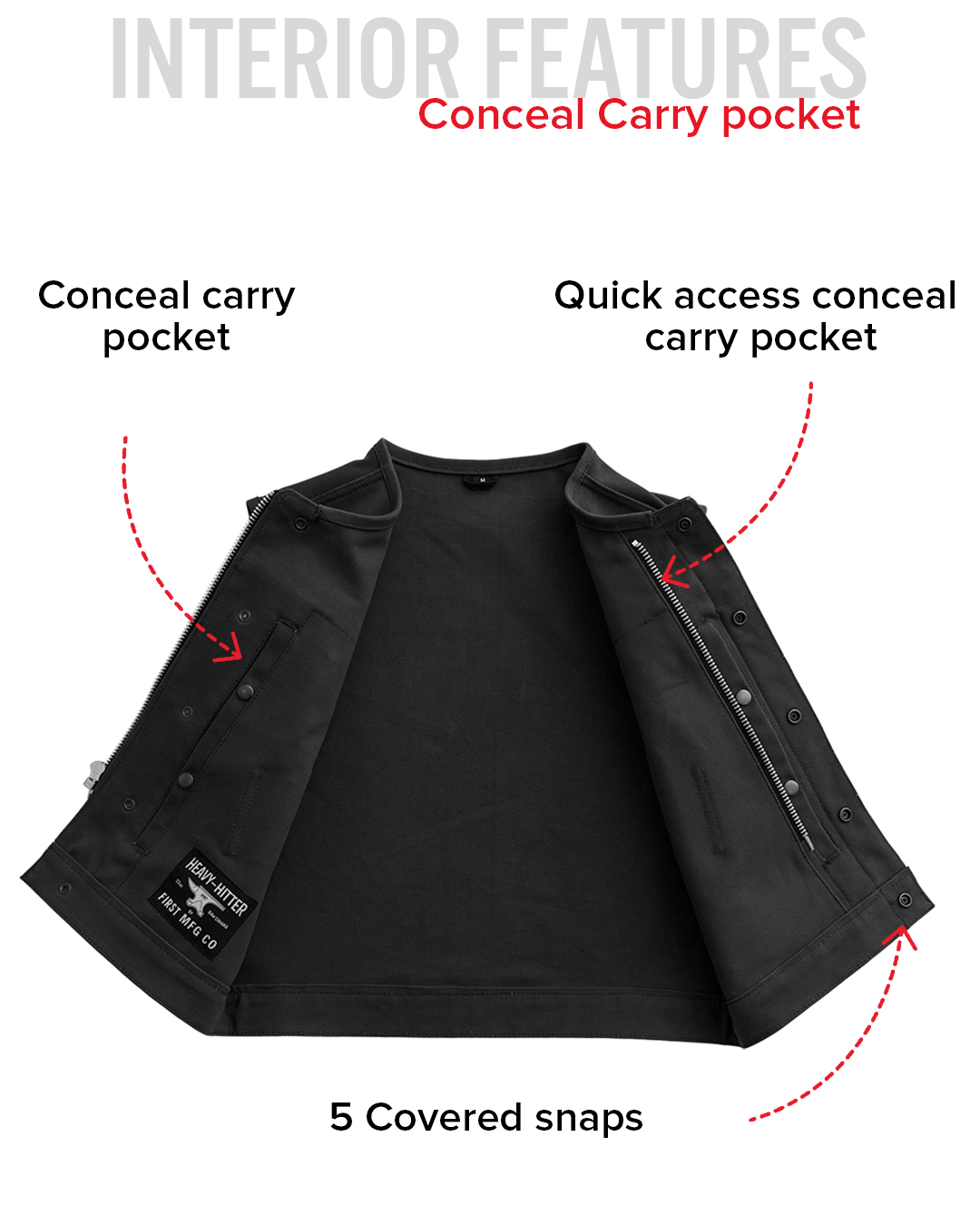Lowside Men's Motorcycle Twill Vest Men's Twill Vest Vests