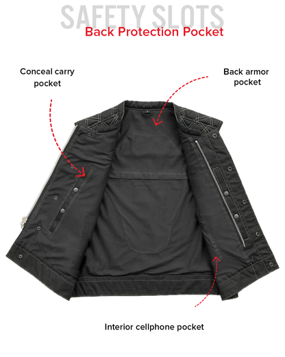 Downside Moto Mesh Men's Motorcycle Vest Men's Moto Mesh Vest Vests