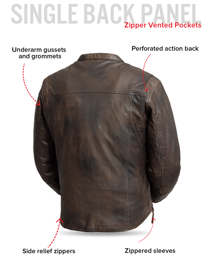 Rocky Men's Motorcycle Leather Jacket Men's Leather Jacket Jackets