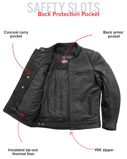 Top Performer Men's Motorcycle Leather Jacket Men's Leather Jacket Jackets