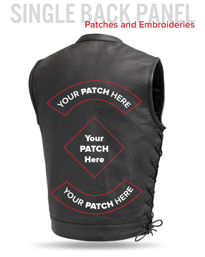 Sniper Men's Motorcycle Leather Vest Men's Leather Vest Vests