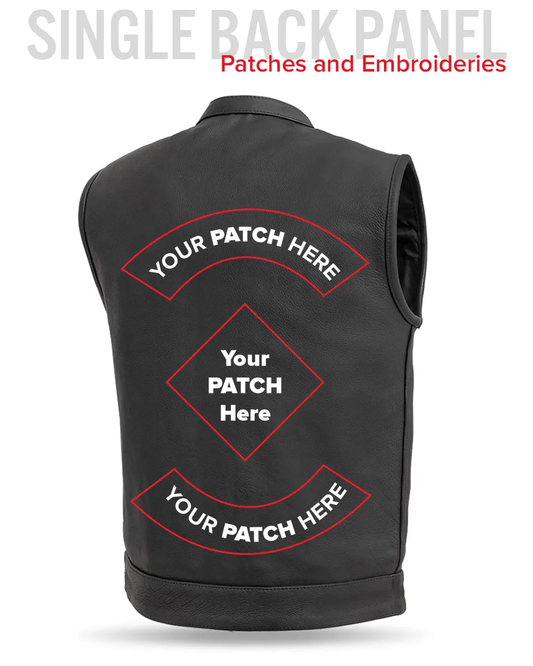 Hotshot Men's Motorcycle Leather Vest Men's Leather Vest Vests