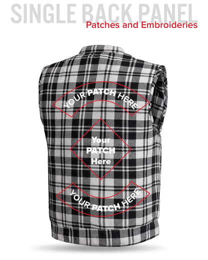 Sharp Shooter Moto Men's Canvas Vest - Recycled Men's Canvas Vests Vests