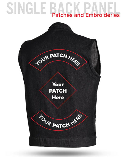 Kershaw Men's Motorcycle Denim Vest Men's Denim Vest Vests