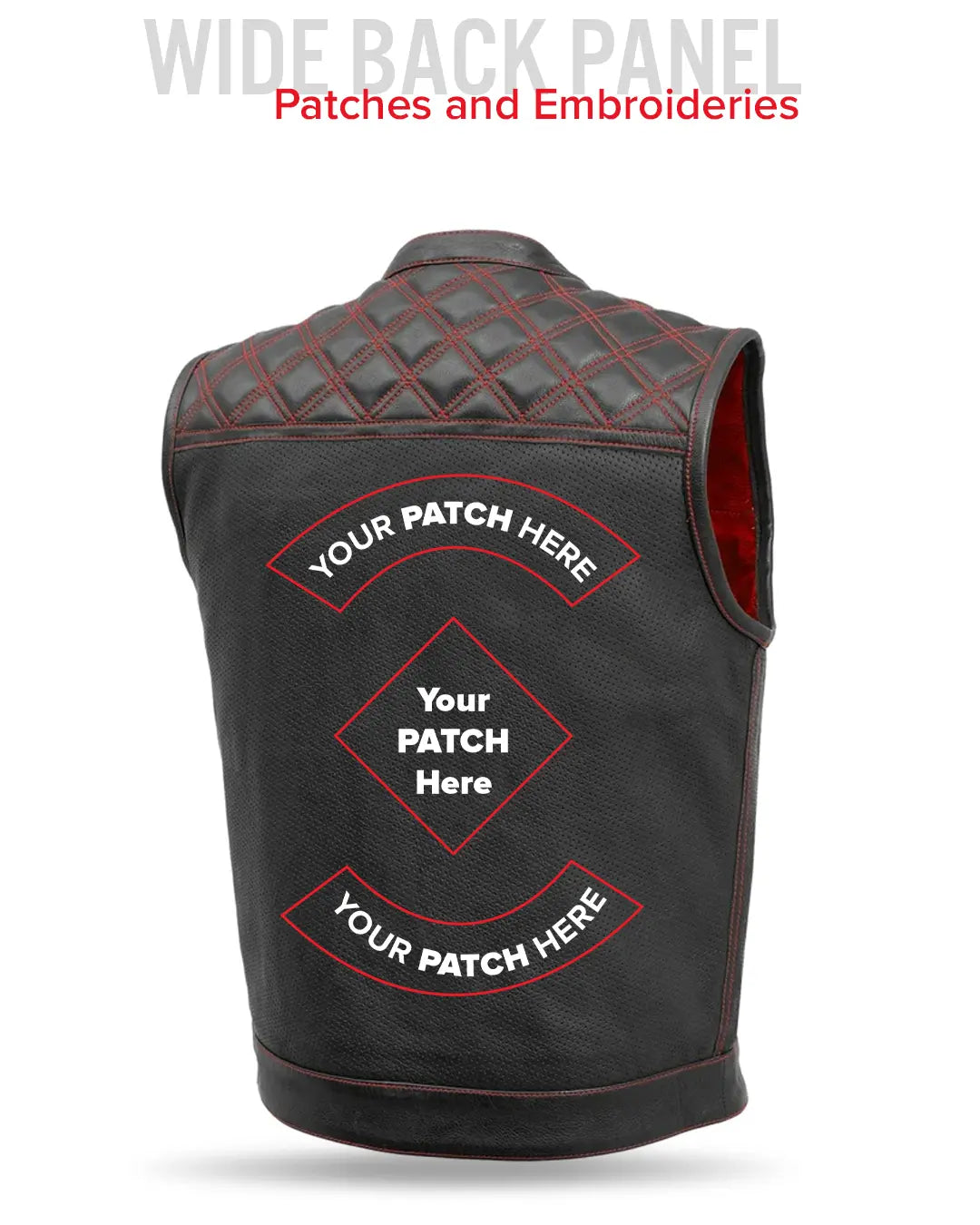 Downside Perforated Men's Motorcycle Leather Vest Men's Perforated Leather Vest Vests