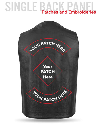 Gun Runner Men's Motorcycle Western Style Leather Vest Men's Leather Vest Vests