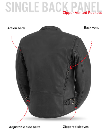 Indy Men's Motorcycle Leather Jacket Men's Leather Jacket Jackets