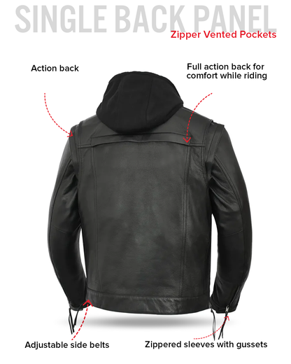 Nightstrike Men’s Motorcycle Leather Jacket Men's Leather Jacket Jackets