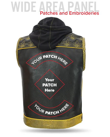 Dynasty Men's Club Style Leather Biker Vest Men's Leather Vest Vests