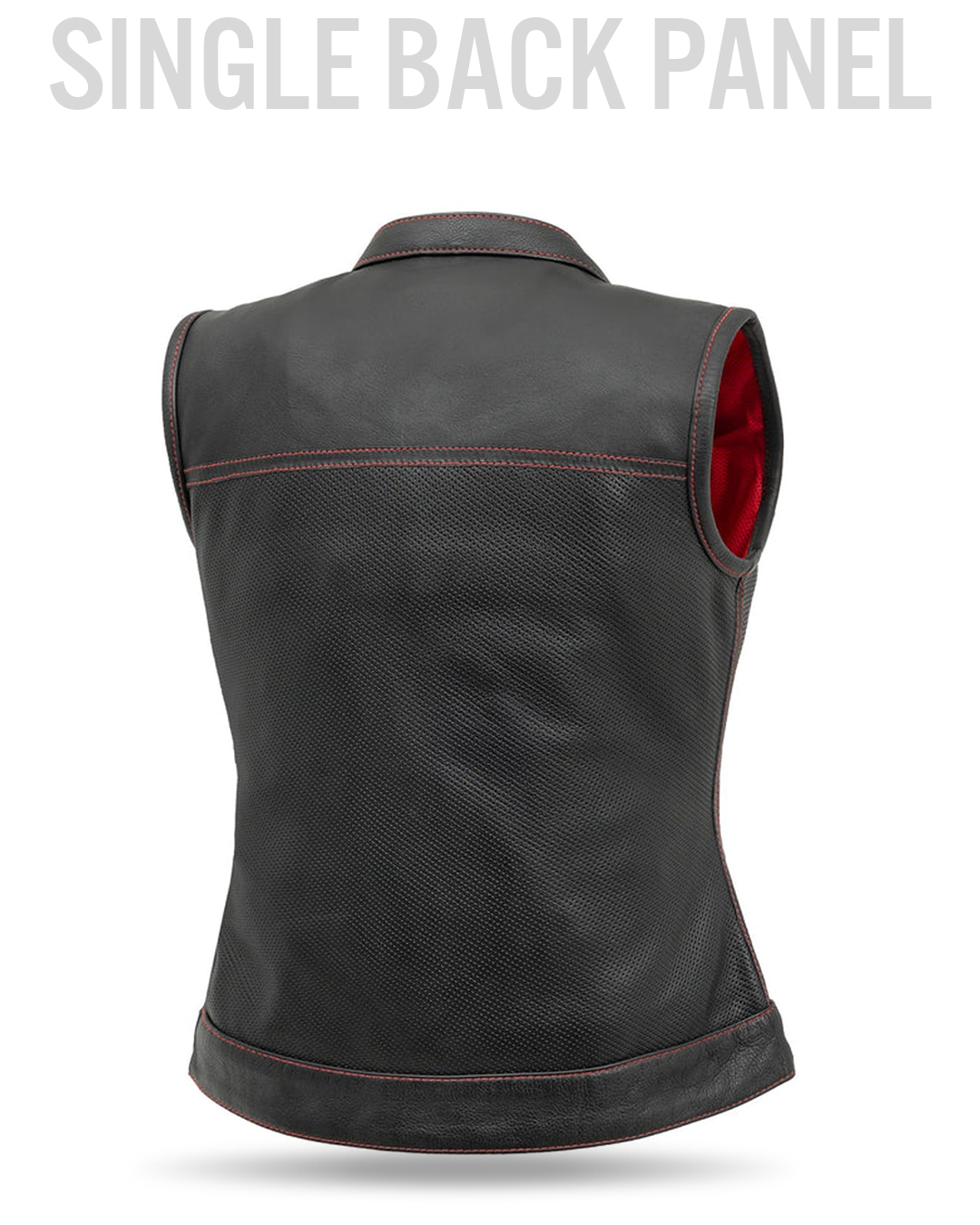 Jessica Perforated Women's Motorcycle Leather Vest Women's Perforated Leather Vest Vests
