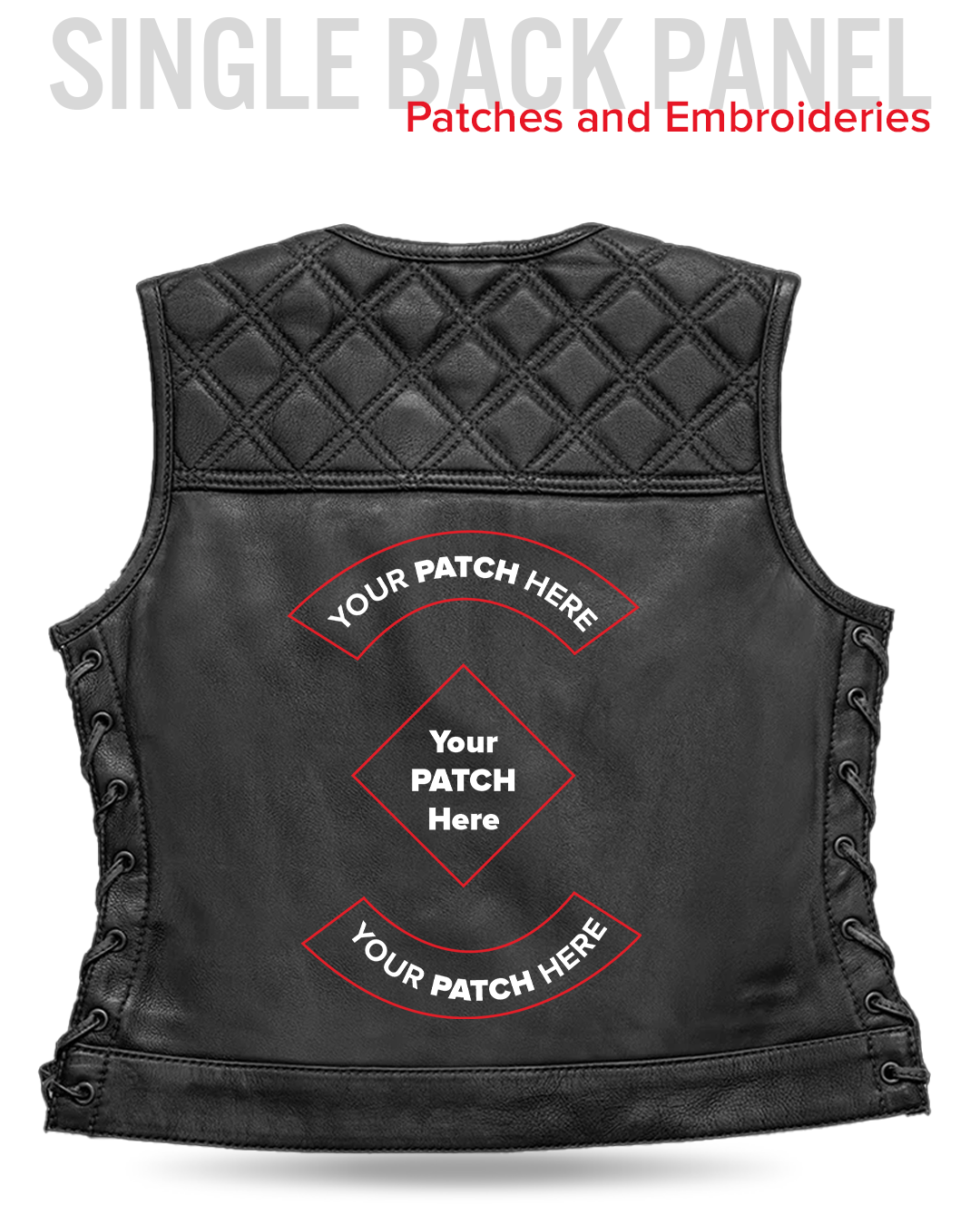 Bonnie - Women's Motorcycle Leather Vest - Diamond Quilt Women's Leather Vest Vests