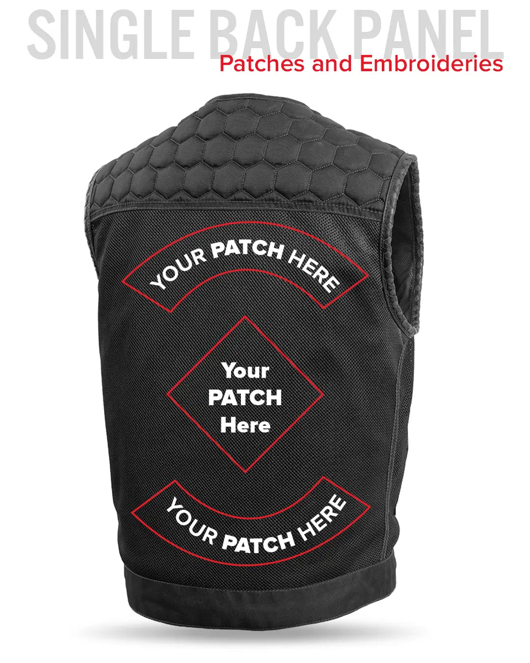 Hornet Moto Mesh Men's Club Style Vest Men's Moto Mesh Vest Vests