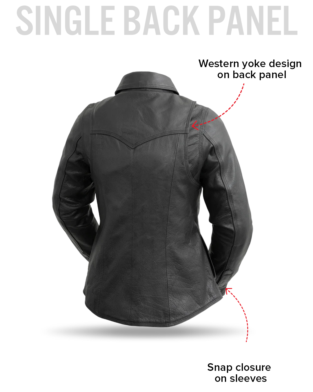 Onyx Women's Leather Motorcycle Shirt Women's Shirt First Manufacturing Company