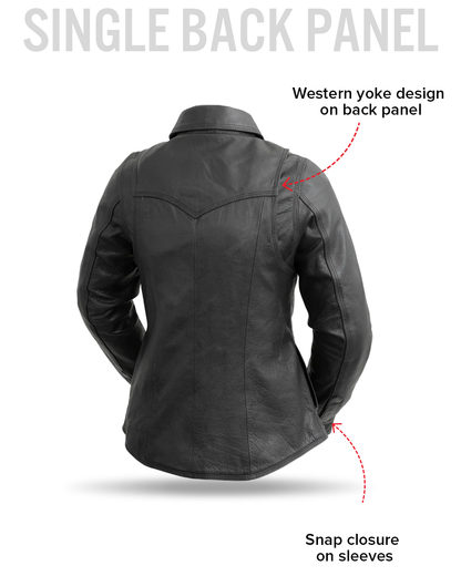 Onyx Women's Leather Motorcycle Shirt Women's Shirt First Manufacturing Company