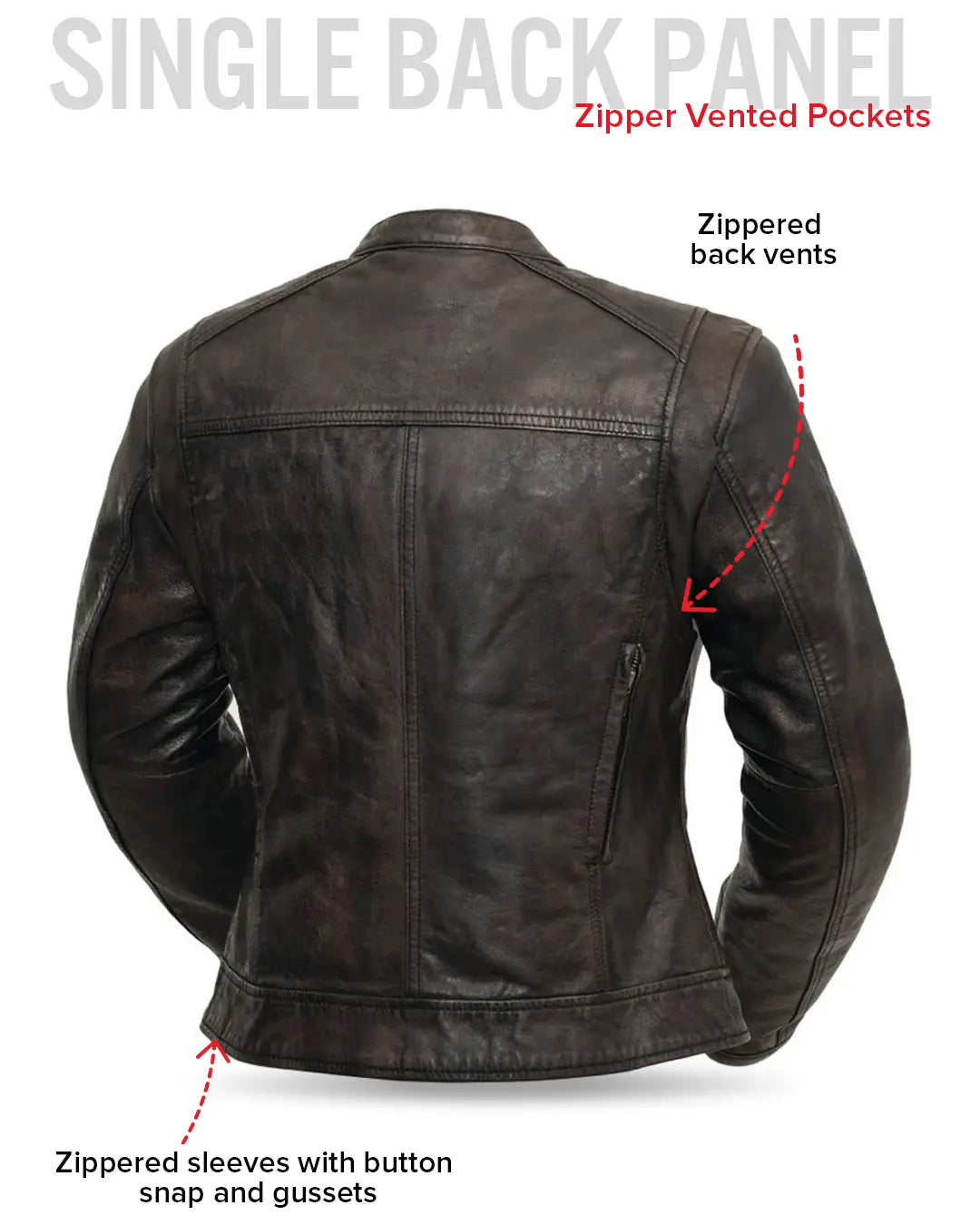 Trickster Womens Motorcycle Leather Jacket Women's Leather Jacket Jackets