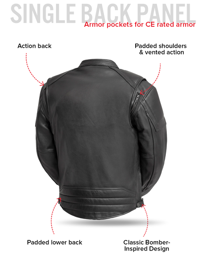 Chaos - Men's Leather Motorcycle Jacket Men's Leather Jacket Jackets