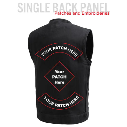 No Limit - Men's Motorcycle Twill Vest Men's Twill Vest Vests