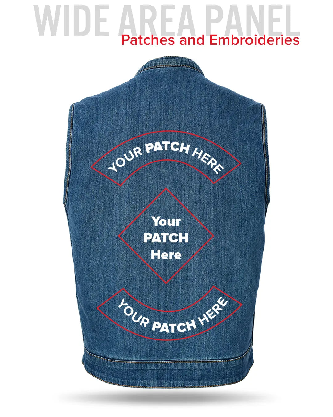 Havoc Men's Denim Motorcycle Vest Men's Denim Vest Vests