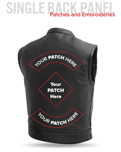 Lowrider Men's Motorcycle Leather Vest Men's Leather Vest Vests
