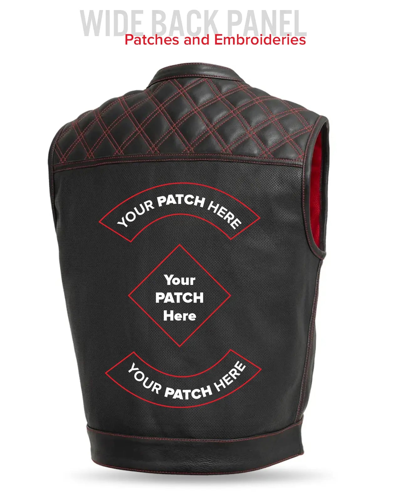 Upside Perforated Men's Club Style Leather Vest Men's Perforated Leather Vest Vests