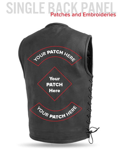 Venom Men's Motorcycle Leather Vest Men's Leather Vest Vests
