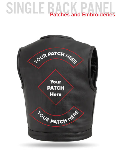 Lowside Men's Motorcycle Leather Vest Men's Leather Vest Vests