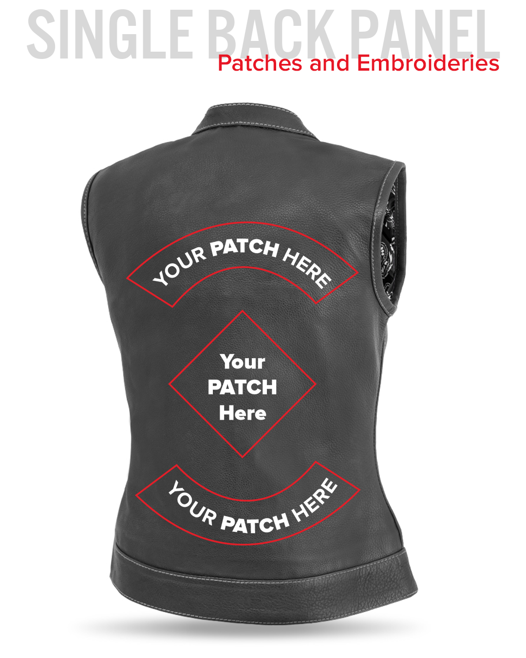 Jessica Women's Motorcycle Leather Vest - White - Limited Edition Women's Leather Vest Vests