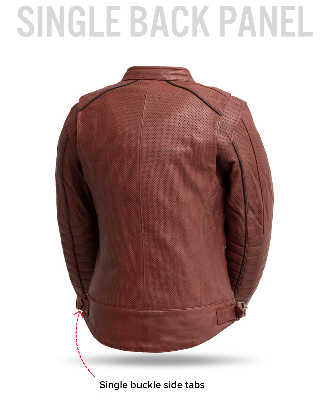 Jada - Women's Perforated Motorcycle Leather Jacket Women's Perforated Leather Jacket Jackets