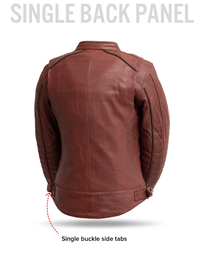 Jada - Women's Perforated Motorcycle Leather Jacket Women's Perforated Leather Jacket Jackets