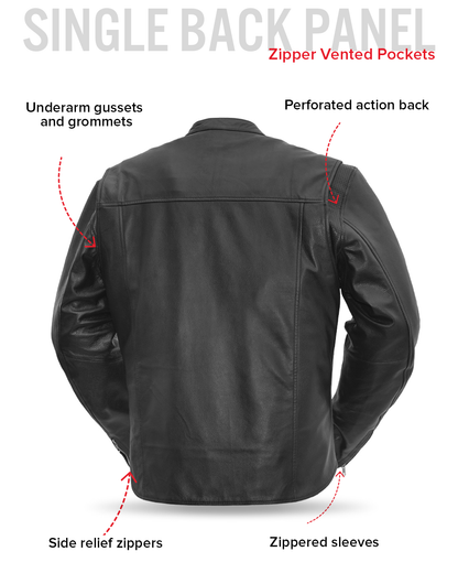 Rocky Men's Motorcycle Leather Jacket Men's Leather Jacket Jackets