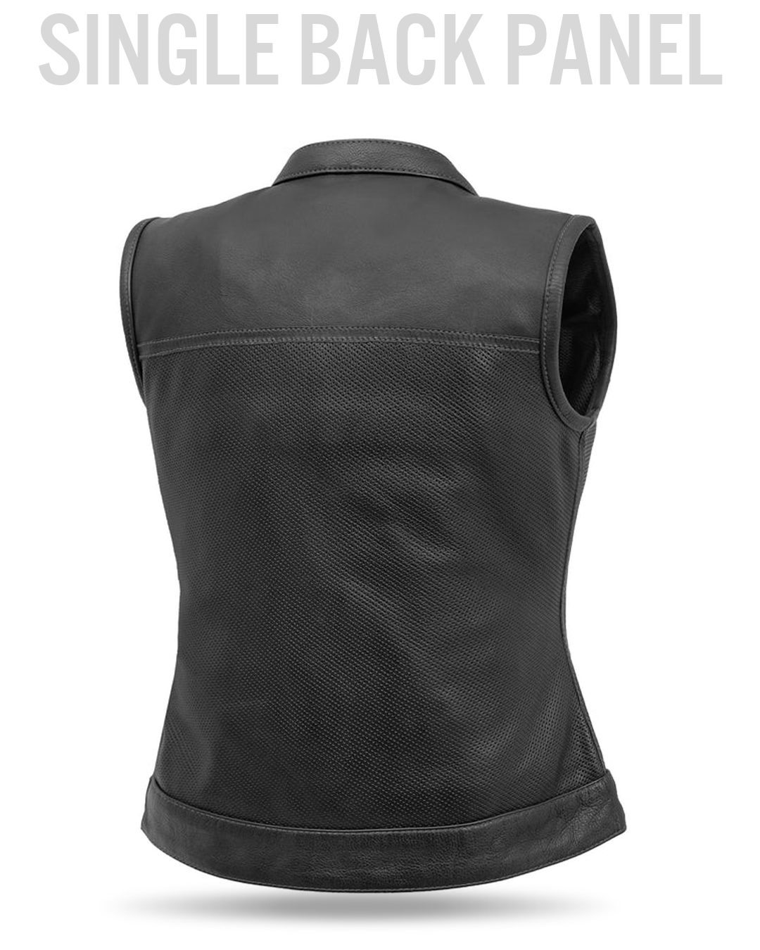 Jessica Perforated Women's Motorcycle Leather Vest Women's Perforated Leather Vest Vests