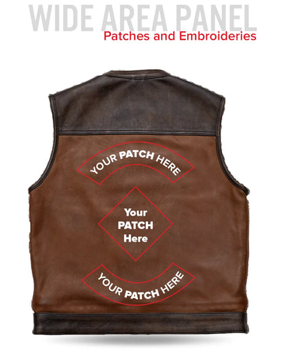 Gunner Men's Leather Motorcycle Vest (Limited Edition) Factory Customs First Manufacturing Company