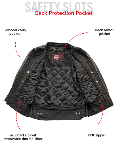BiTurbo - Men's Leather Motorcycle Jacket Men's Leather Jacket Jackets