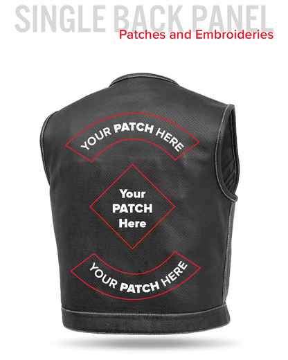 Lowside Men's Perforated Motorcycle Leather Vest