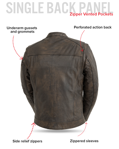Hipster Men's Motorcycle Leather Jacket Men's Leather Jacket First Manufacturing Company