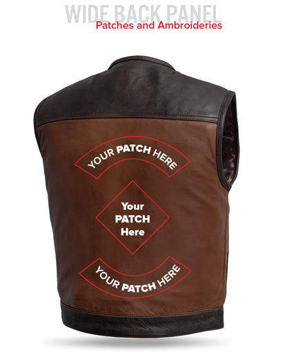 Lowside Rider Men's Motorcycle Leather Vest Men's Leather Vest Vests
