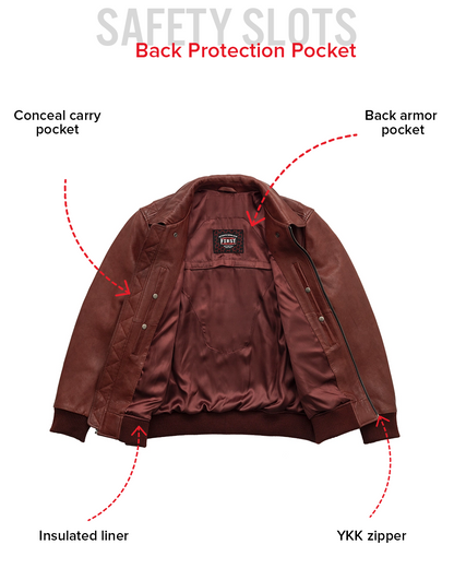 Moto Bomber - Men's Leather Jacket Men's Leather Jacket Jackets