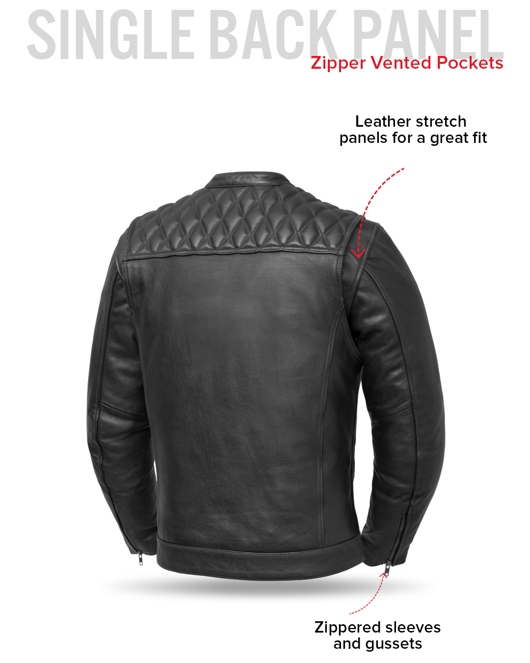 Cinder Men's Cafe Style Leather Jacket Men's Leather Jacket Jackets