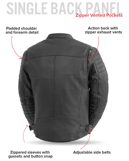 Commuter Men's Motorcycle Leather Jacket Men's Leather Jacket Jackets