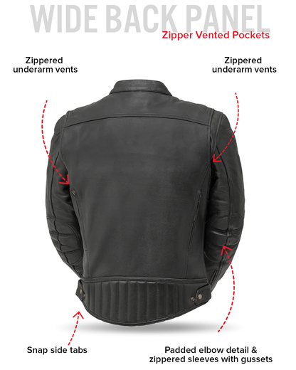 Top Performer Men's Motorcycle Leather Jacket Men's Leather Jacket Jackets