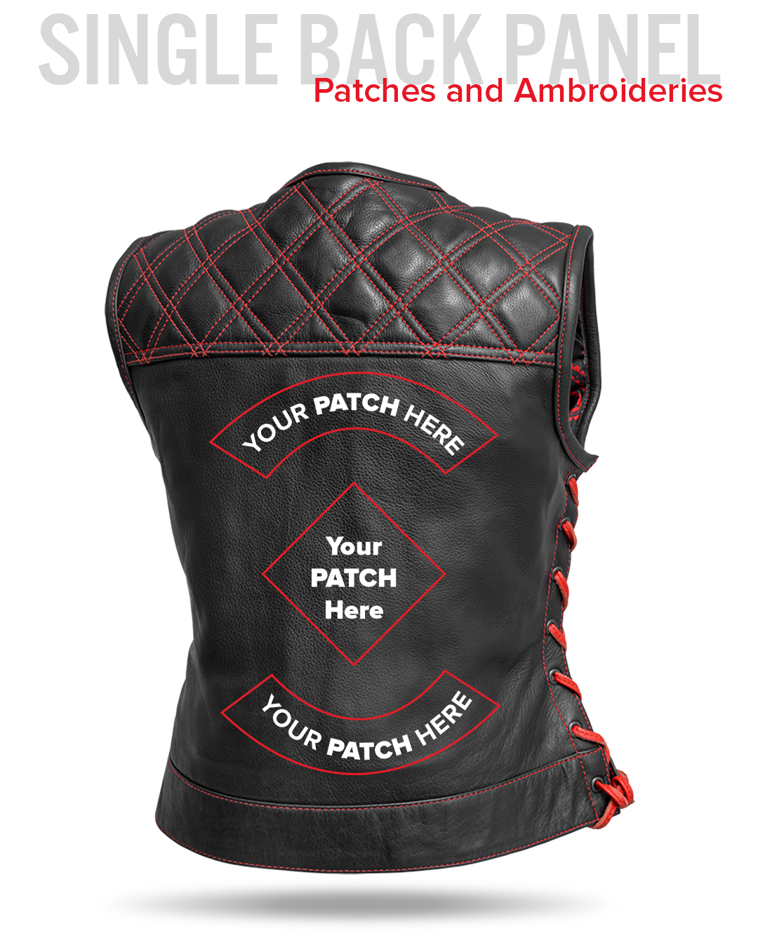Bonnie - Women's Motorcycle Leather Vest - Diamond Quilt Women's Leather Vest Vests