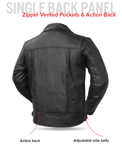 Mastermind Men's Motorcycle Leather Jacket Men's Leather Jacket Jackets