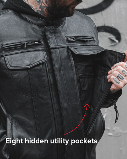 Raider Men's Motorcycle Leather Jacket Men's Leather Jacket Jackets