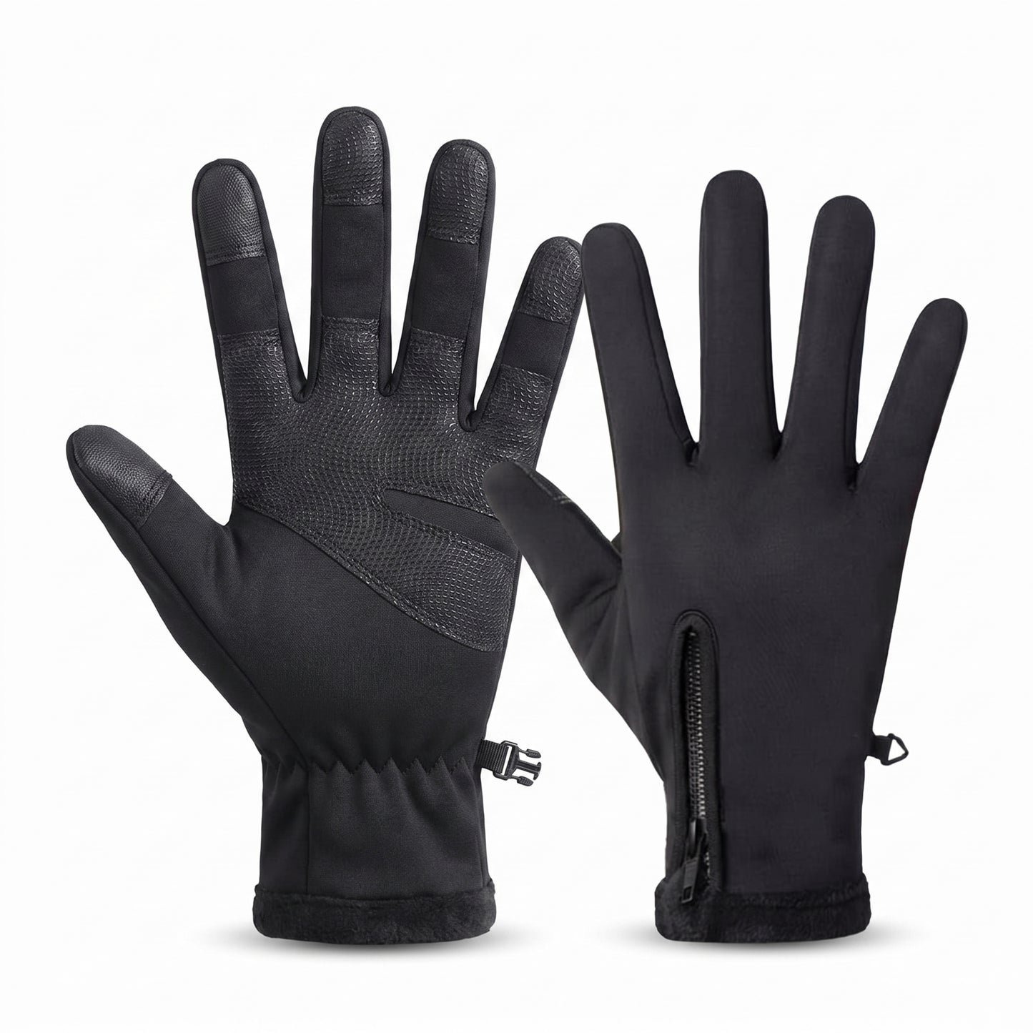 Motorcycle Gloves - Winter Thermal Fleece Lined Winter Cold-proof Full